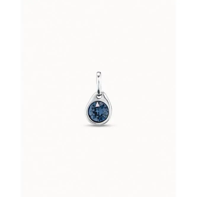 Charm Azul Blue Faceted Crystal Charm