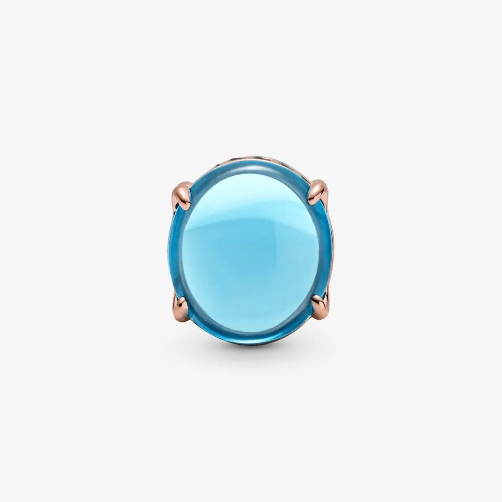 Charm con pietra cabochon ovale blu - 789309C01