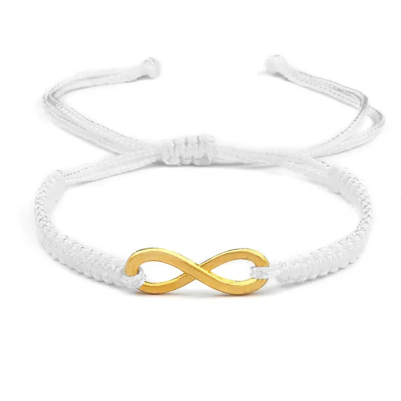 Charm Couple Bracelet Handmade Braided Rope Infinity Friendship Adjustable Bracelets&Bangles For Women Men Fashion Jewelry Gifts