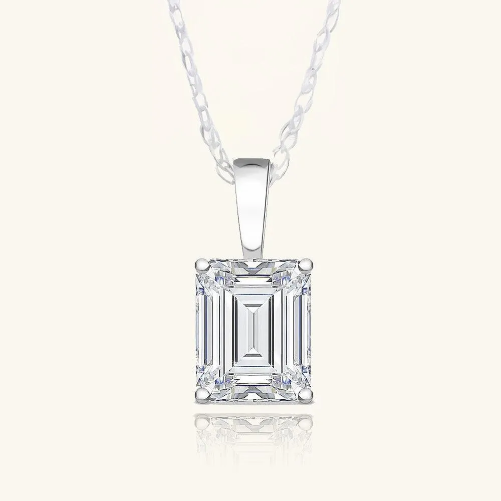 Charm Emerald Premium Moissanite Pendant Necklace