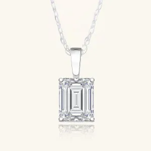 Charm Emerald Premium Moissanite Pendant Necklace