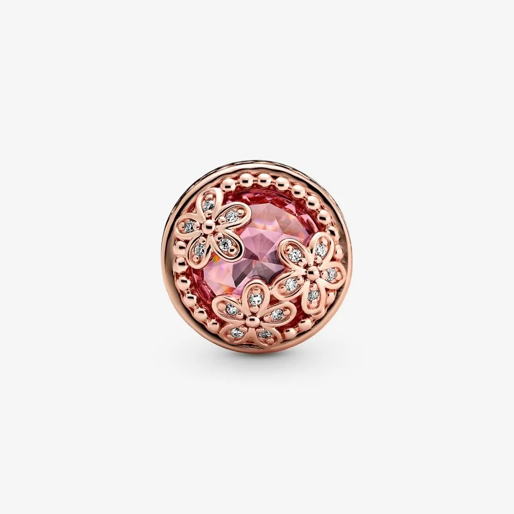 Charm Margherita rosa scintillante - 782055C01