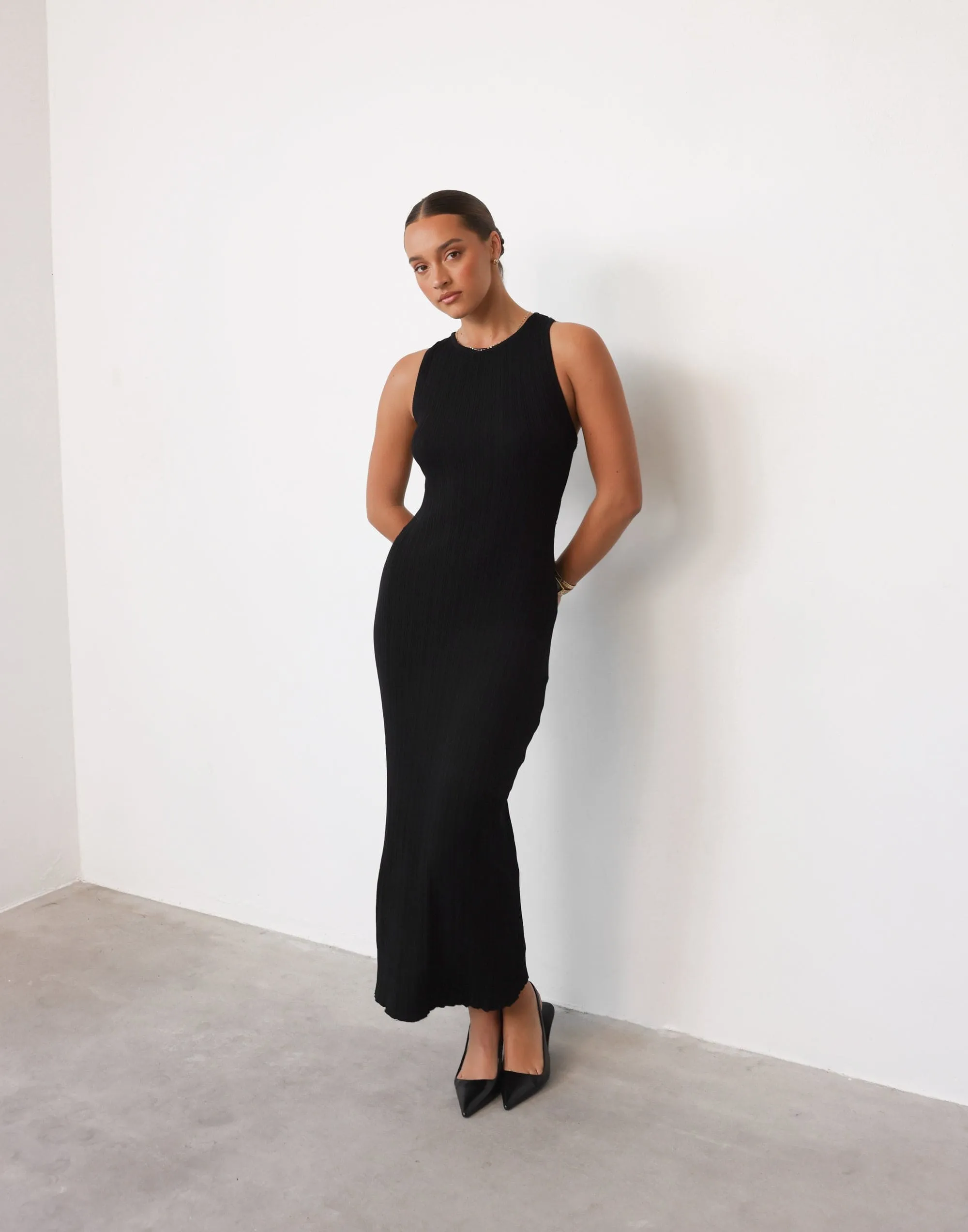 Charm Midi Dress (Black)