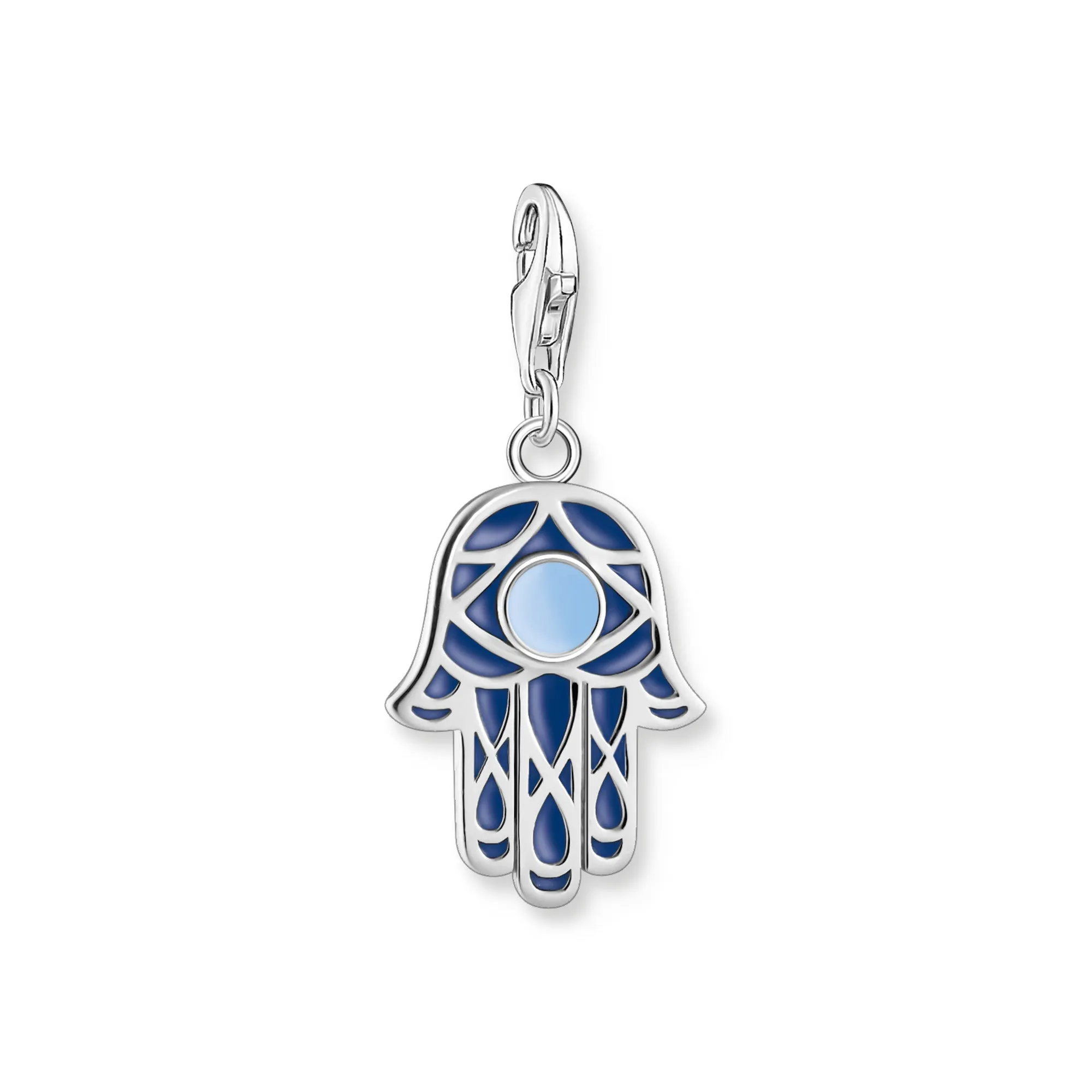 Charm pendant blue Fatima‘s hand silver