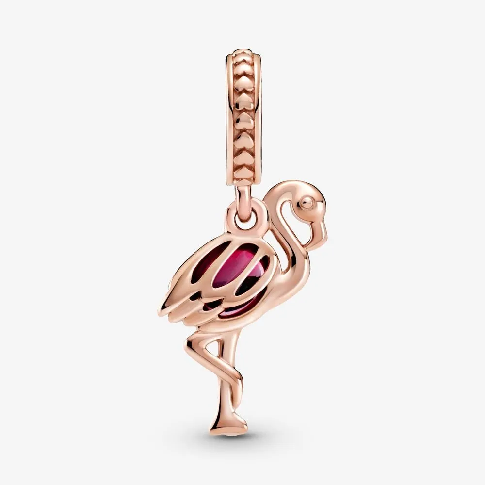 Charm pendente Fenicottero in vetro di Murano rosa - 789431C01