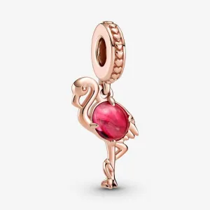 Charm pendente Fenicottero in vetro di Murano rosa - 789431C01