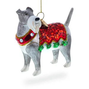 Charming Irish Terrier - Blown Glass Christmas Ornament