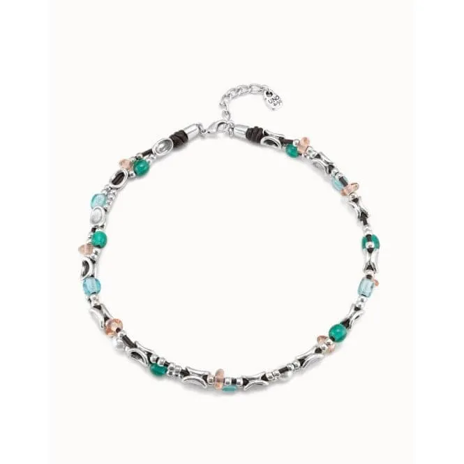 Charming Multicolor Crystal Artisan Glass Necklace