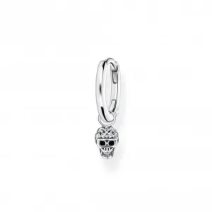 Charming Skull Single Hoop Earring CR706-643-14