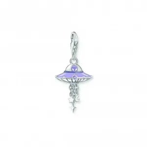 Charmista Sterling Silver Violet Enamel UFO Charm 2045-691-7