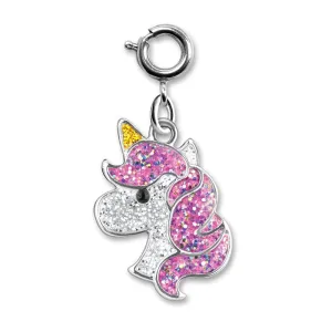 Charmit Glitter Unicorn Charm - Grey