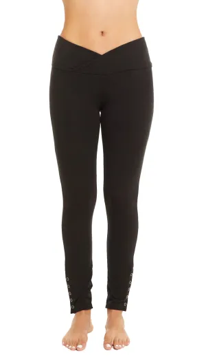 Chaser Quadrablend Overlap Waistband Snap Side Legging