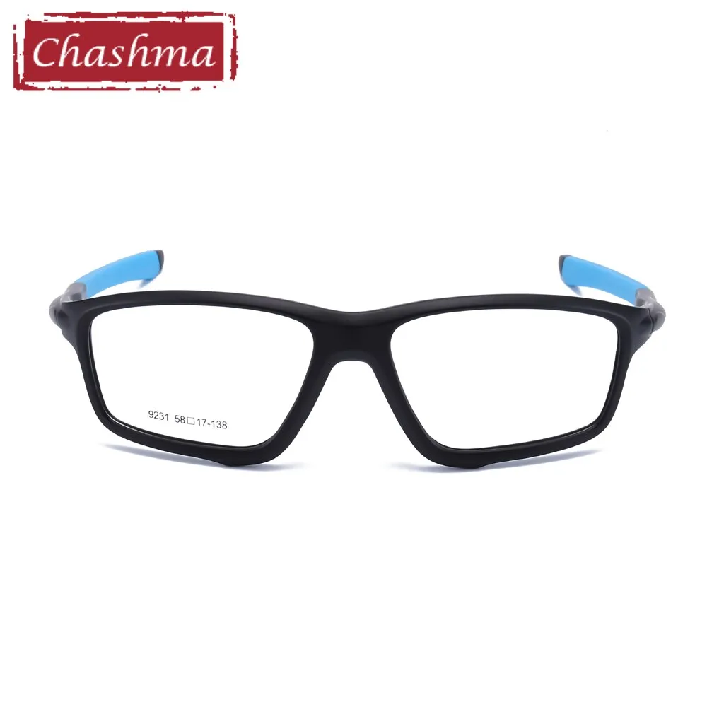 Chashma Men's Full Rim Square Tr 90 Titanium Sport Eyeglasses 9231