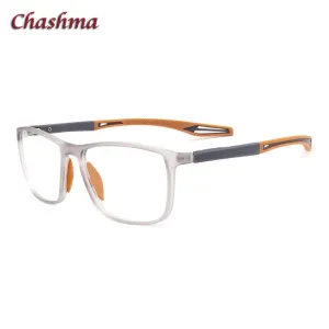 Chashma Ochki Unisex Full Rim Square Tr 90 Titanium Sport Eyeglasses 1021