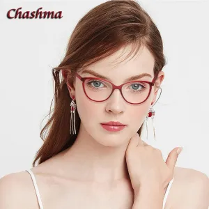 Chashma Ochki Women's Full Rim Square Cat Eye Acetate Eyeglasses 9014