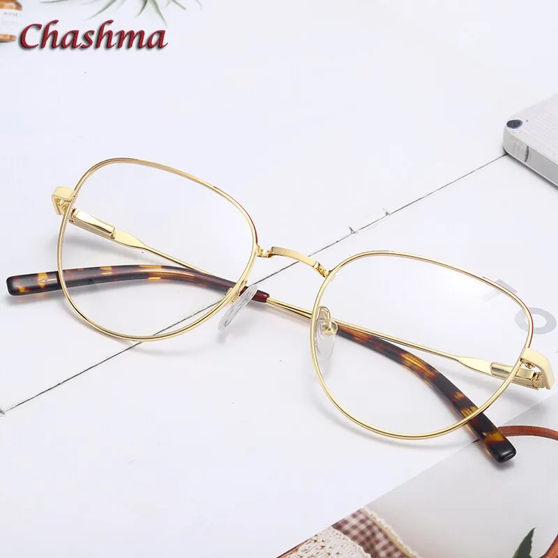 Chashma Ochki Women's Full Rim Square Cat Eye Alloy Eyeglasses 4120