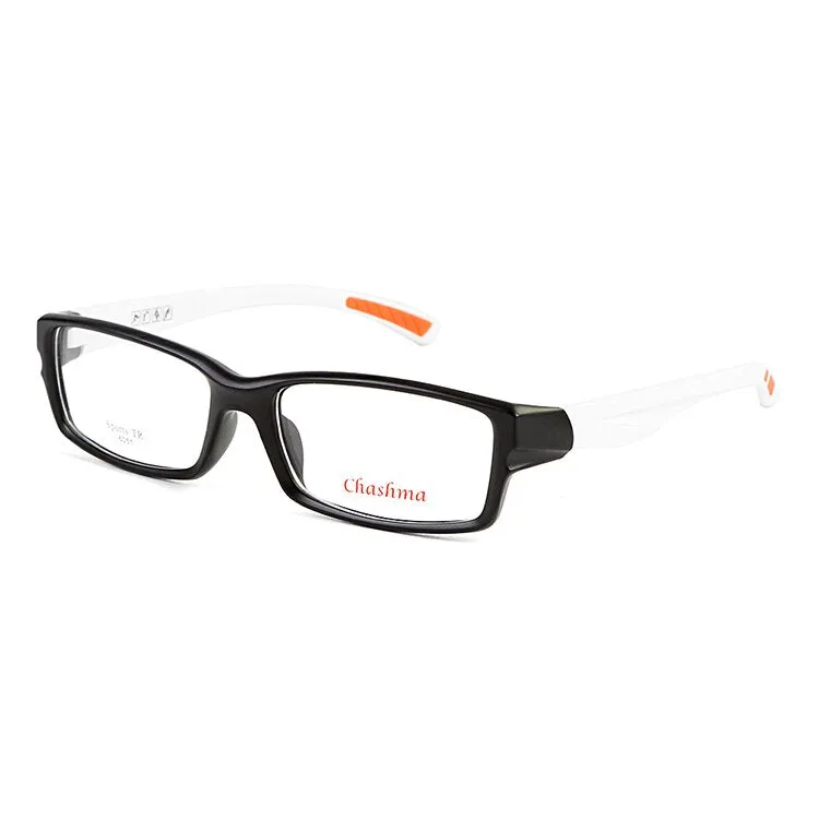 Chashma Ottica Men's Full Rim Square Tr 90 Titanium Sport Eyeglasses 6051