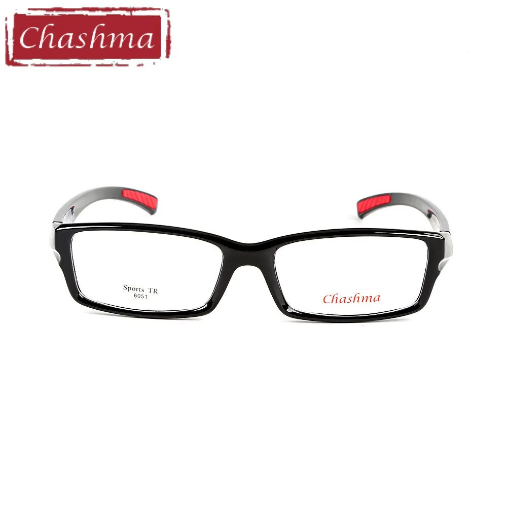 Chashma Ottica Men's Full Rim Square Tr 90 Titanium Sport Eyeglasses 6051