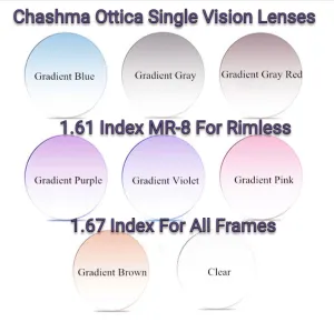 Chashma Ottica Single Vision Hi Index Gradient Tinted Lenses