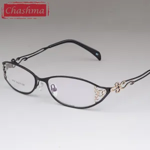 Chashma Women's Full Rim Cat Eye Stainless Steel Frame Eyeglasses 8107