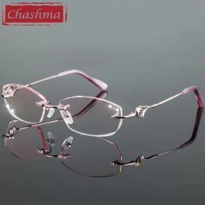 Chashma Women's Rimless Oval Titanium Eyeglasses 8007