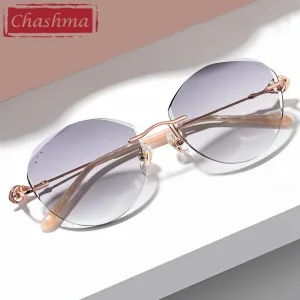 Chashma Women's Rimless Oval Titanium Eyeglasses 8170