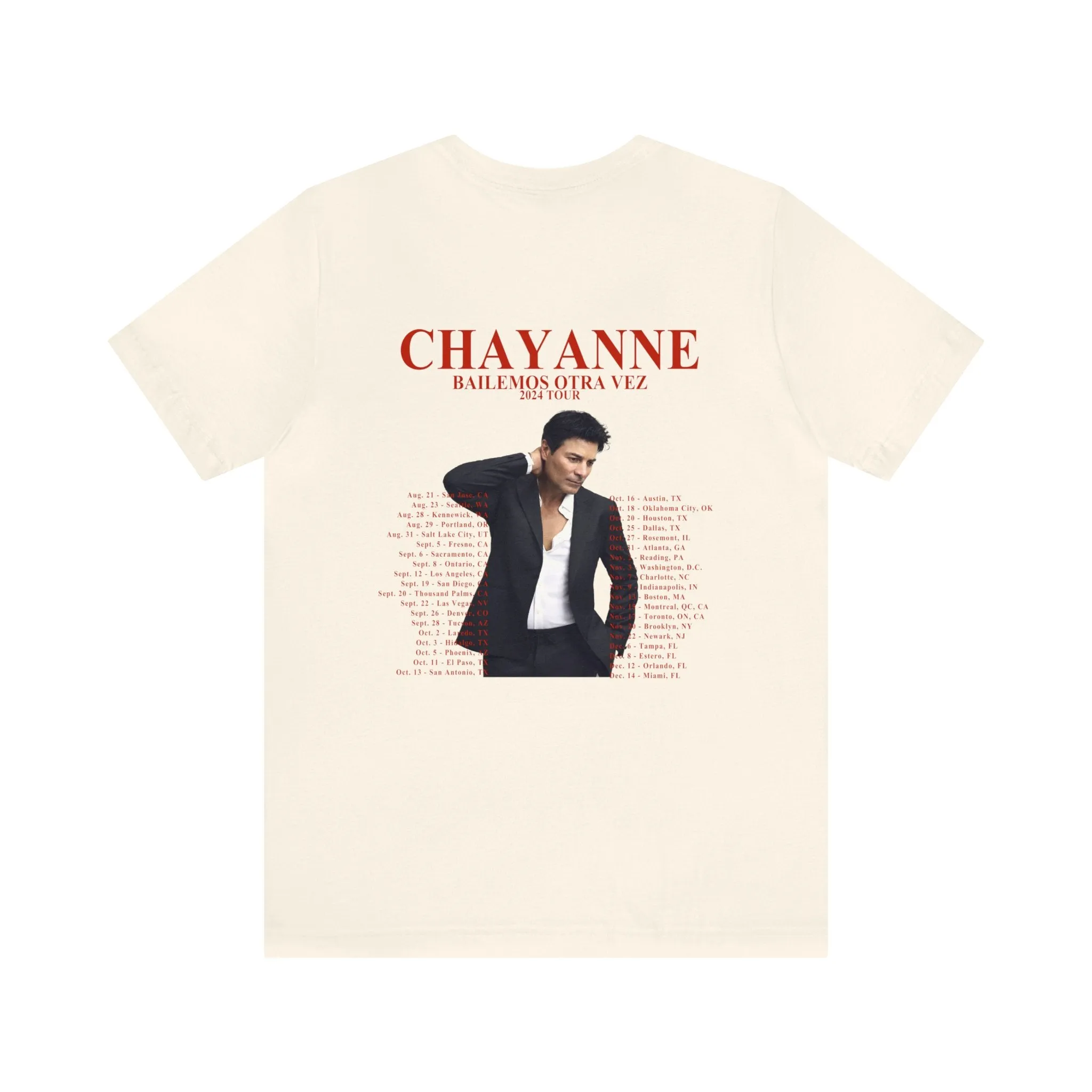 Chayanne "Bailemos Otra Vez" 2024 Tour Shirt