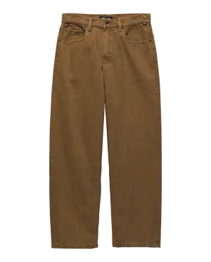 Check-5 Baggy Denim Pants - Sepia