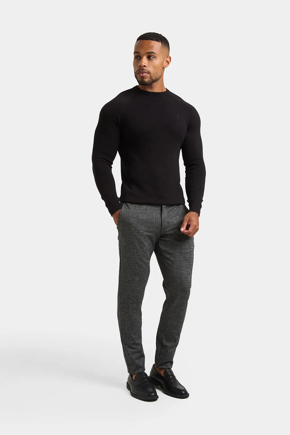 Check Pants in Black/Grey