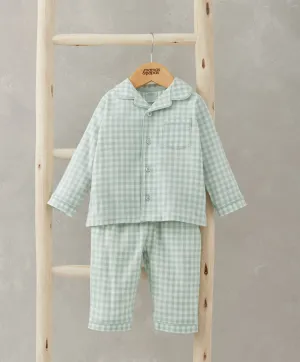 Check Woven Pyjamas - Blue