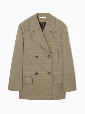 Checked double-breasted blazer