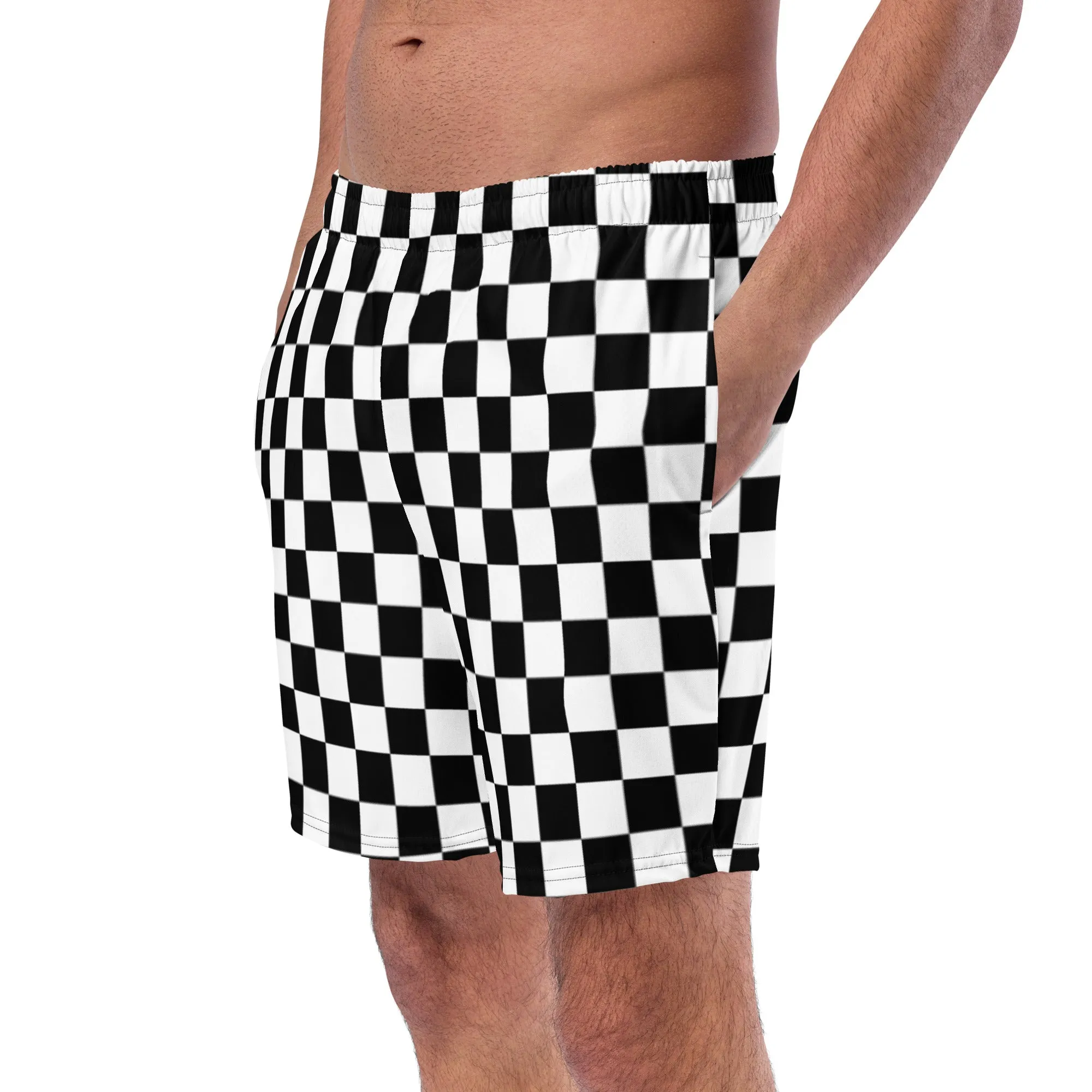 Checkered Flag Men&#39;s swim trunks