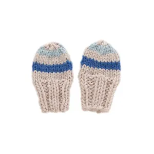 Checks Baby Mittens Blue