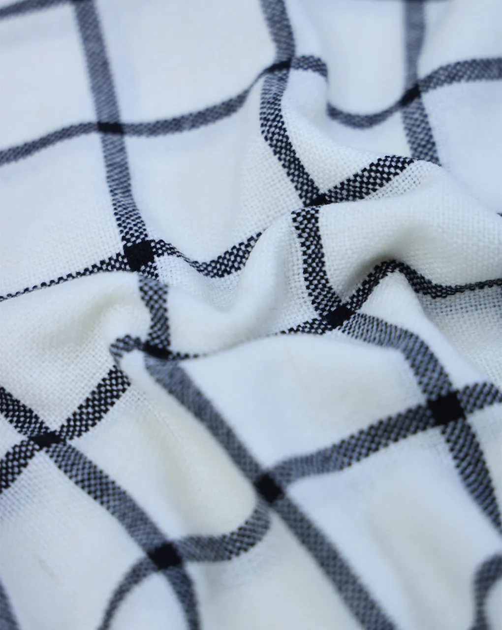 CHECKS DESIGN ACRYLIC WOOLEN FABRIC