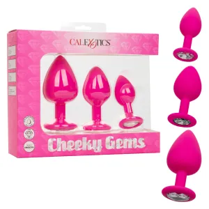 Cheeky Gems 3 pc Plug Set - Pink