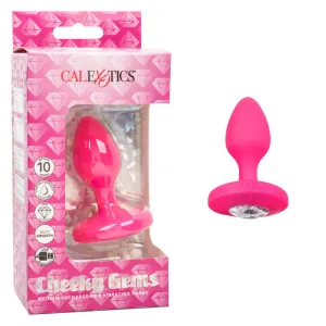 Cheeky Gems Medium Rechargeable Vibrating Probe - Pink