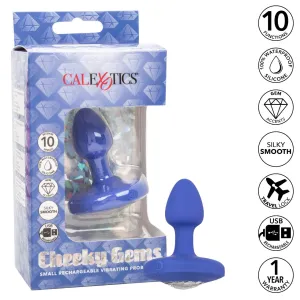 Cheeky Gems Small Rechargeable Vibrating Probe - Blue