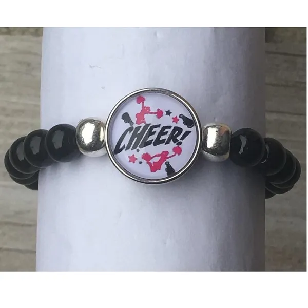 Cheer Interchangeable Snap Charm Bracelet