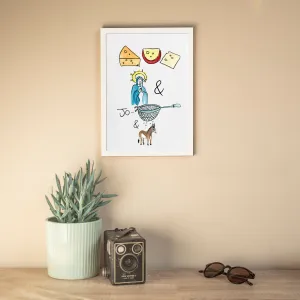 Cheesus Mary & Jo-Sieve & The Wee Baby Donkey Print