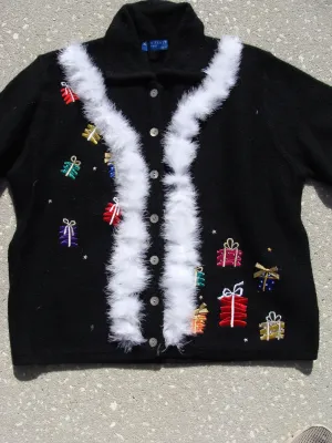 Cheesy Ugly Christmas Sweater Party Jumper with Gifts