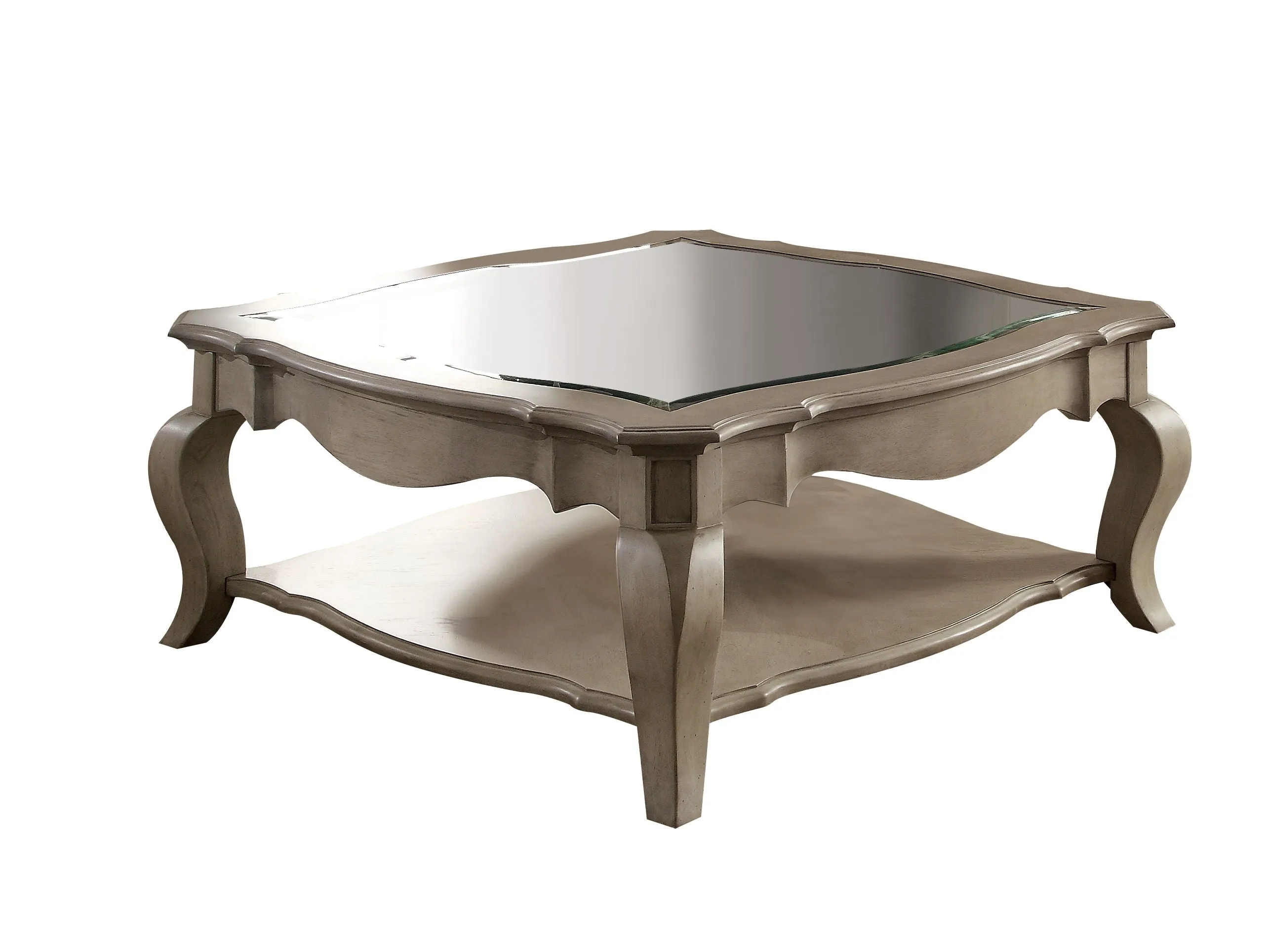 Chelmsford - Clear Glass Coffee Table - Taupe