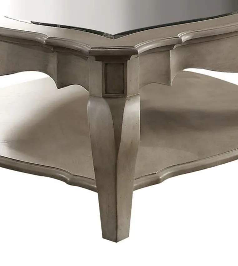 Chelmsford - Clear Glass Coffee Table - Taupe