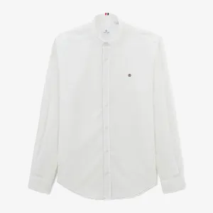 Chemise blanche à manches longues en coton