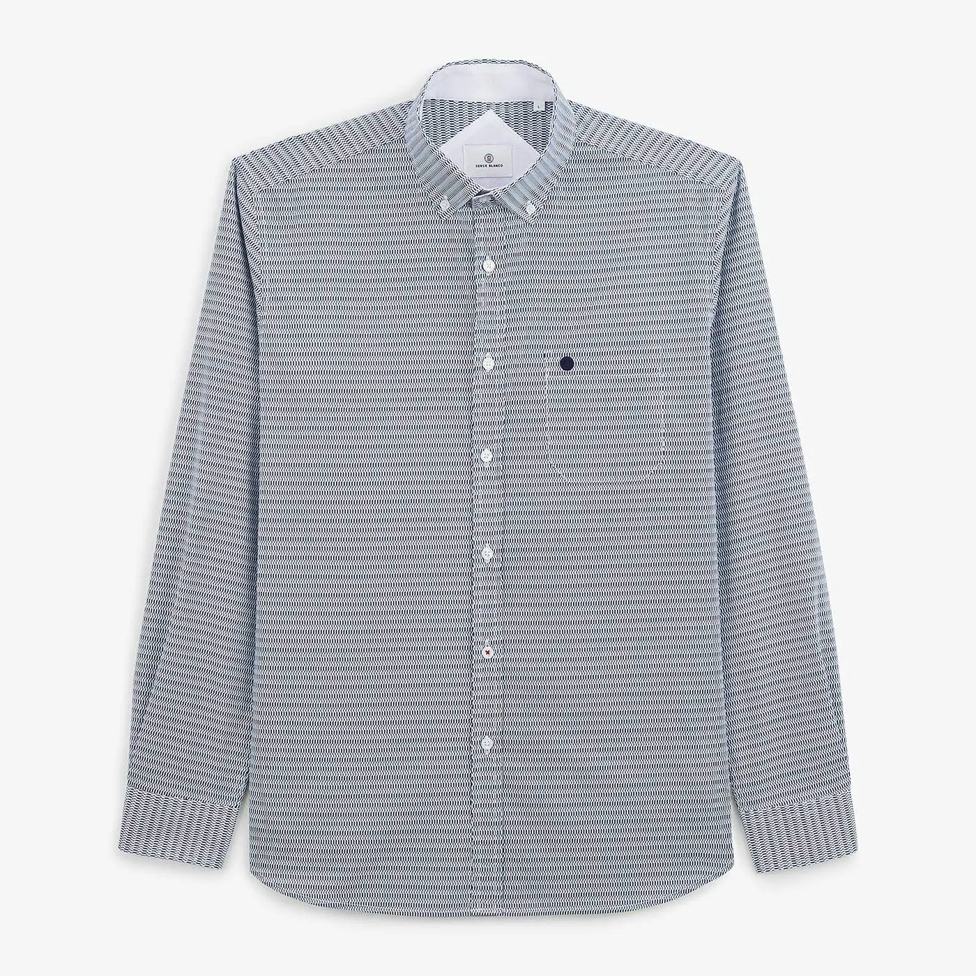 Chemise imprimé bleu foncé