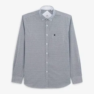 Chemise imprimé bleu foncé