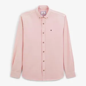 Chemise épaisse en coton unie rose