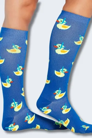 Cherokee Women's 10-15mmHg Rubber Duckies Support Socks