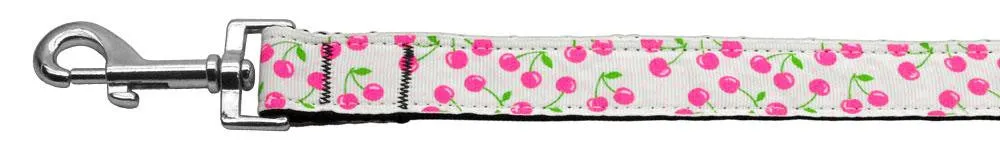 Cherries Nylon Collar White 1 wide 6ft Lsh