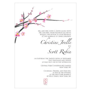 Cherry Blossom Invitation