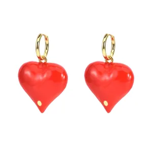 CHERRY POP HEART EARRINGS